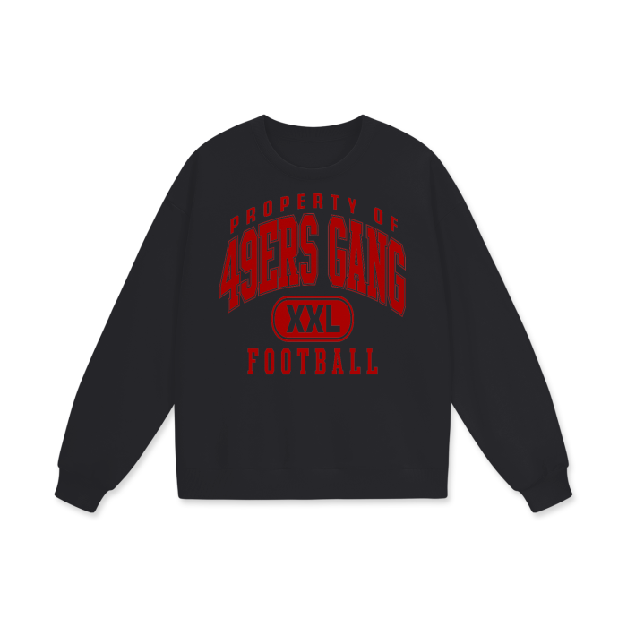 DG " Double XL 49ers Gang " Streetwear Unisex Heavyweight Drop Shoulder Oversized Sweatshirt