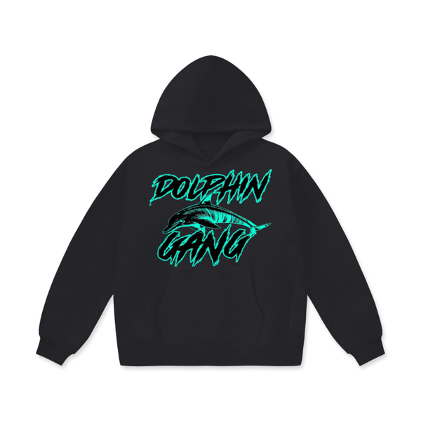 DG " Dolphin  Gang " Oversize Heavyweight Fleece Hoodie