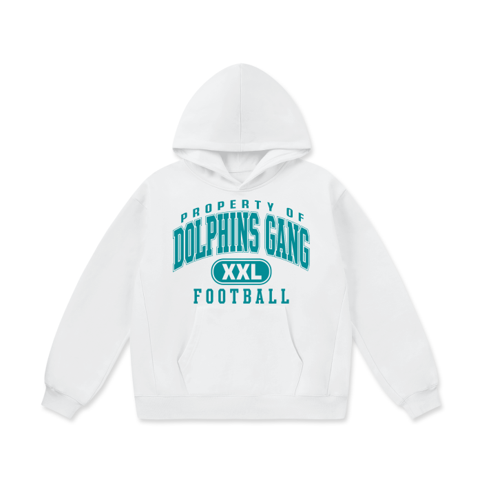 DG " Double XL Dolphins Gang "Oversize Heavyweight Fleece Hoodie