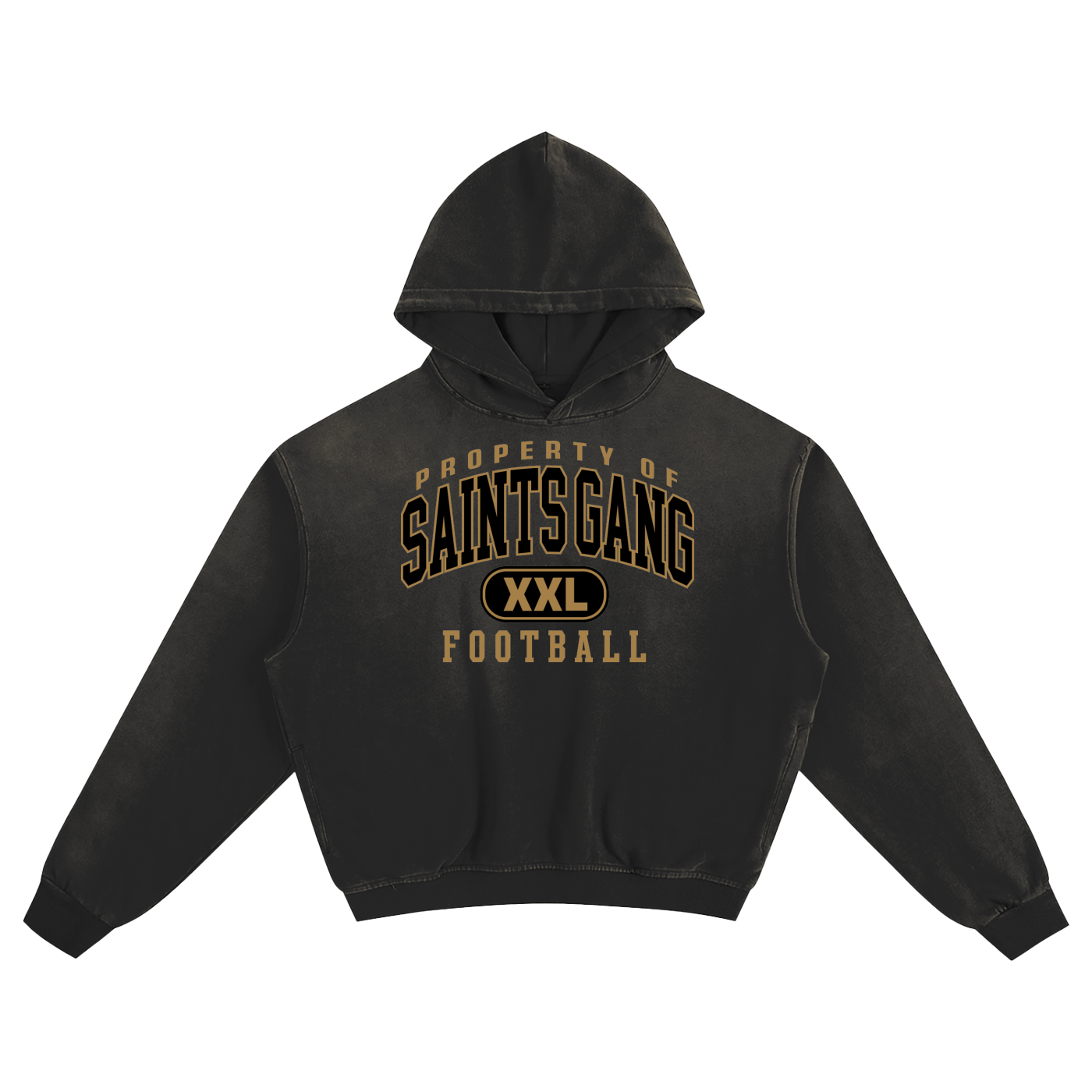DG " Double XL Saints Gang " Sunfade Boxy Hoodie