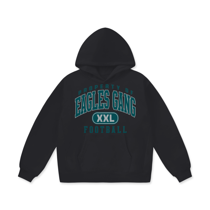 DG " Double XL Eagles Gang "Oversize Heavyweight Fleece Hoodie