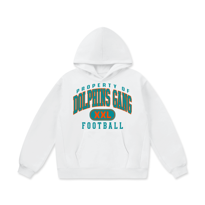 DG " Gym Double XL Dolphins Gang " Oversize Heavyweight Fleece Hoodie