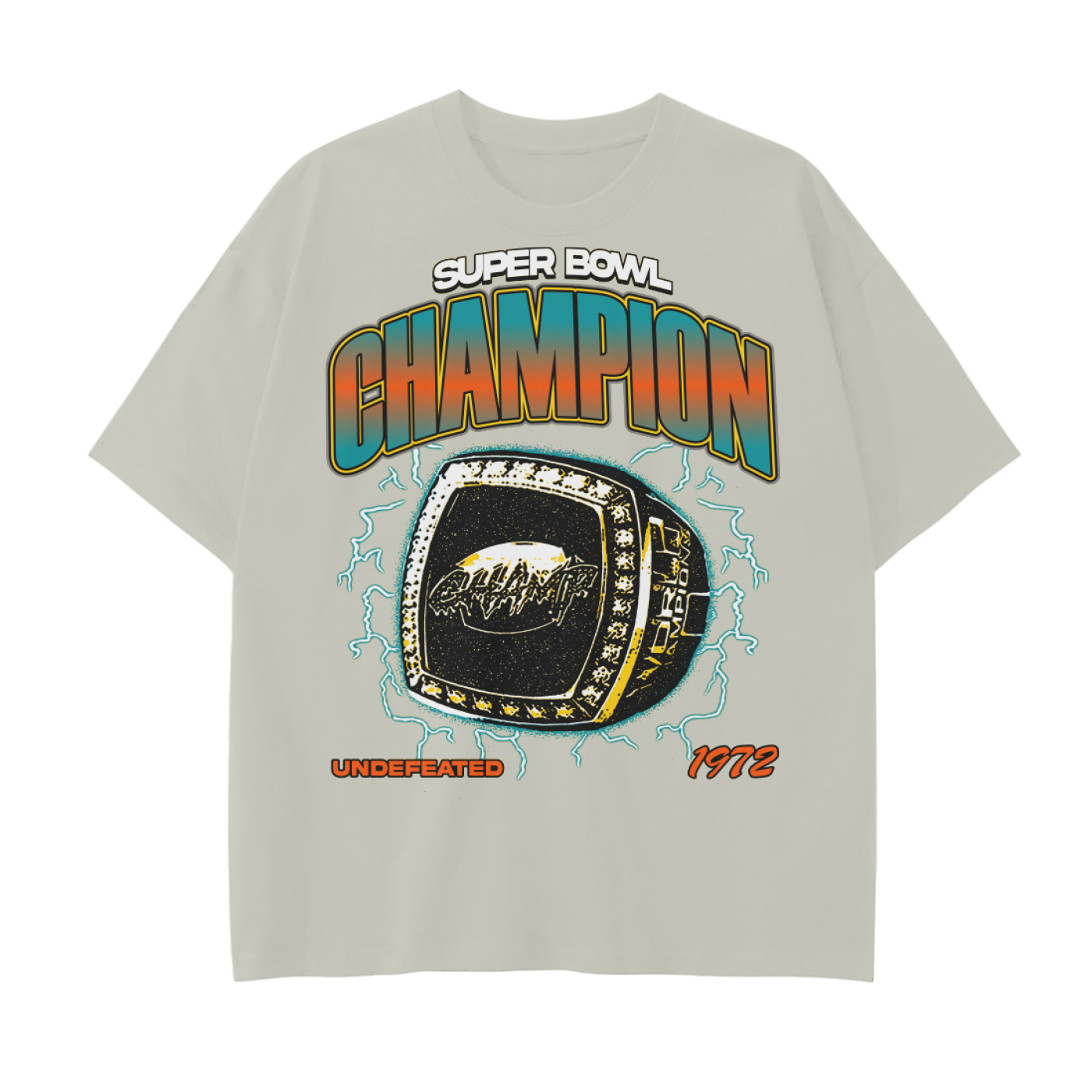 DG " 1972 Champion " Print Unisex Classic Crew Neck T-Shirt