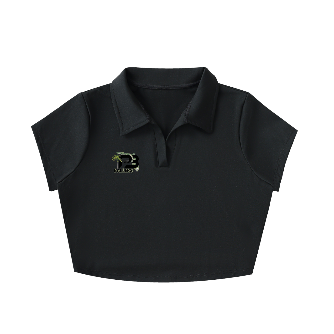 DG " Palm Beach Ballers " V-Neck Women Lapel Crop Top
