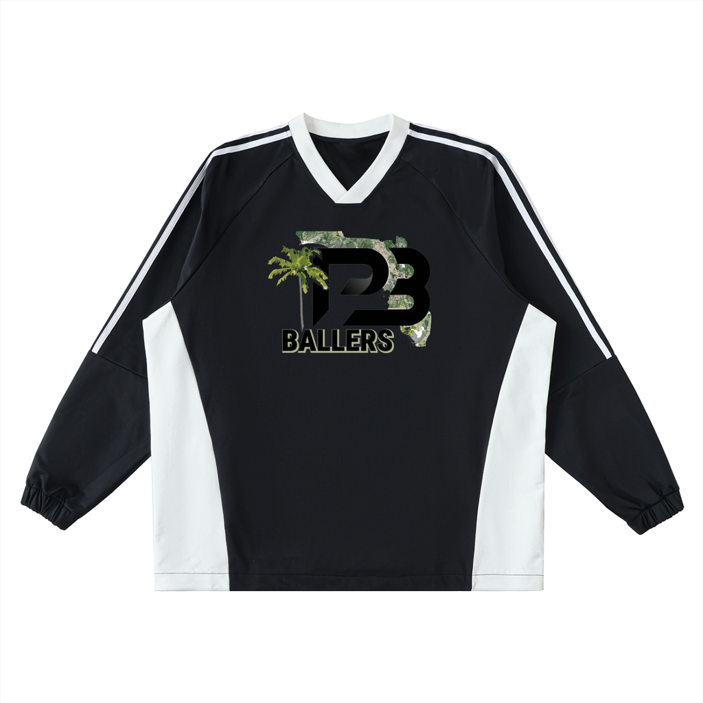 DG " Palm Beach Ballers " Color-Block V-Neck Long-Sleeve T-Shirt