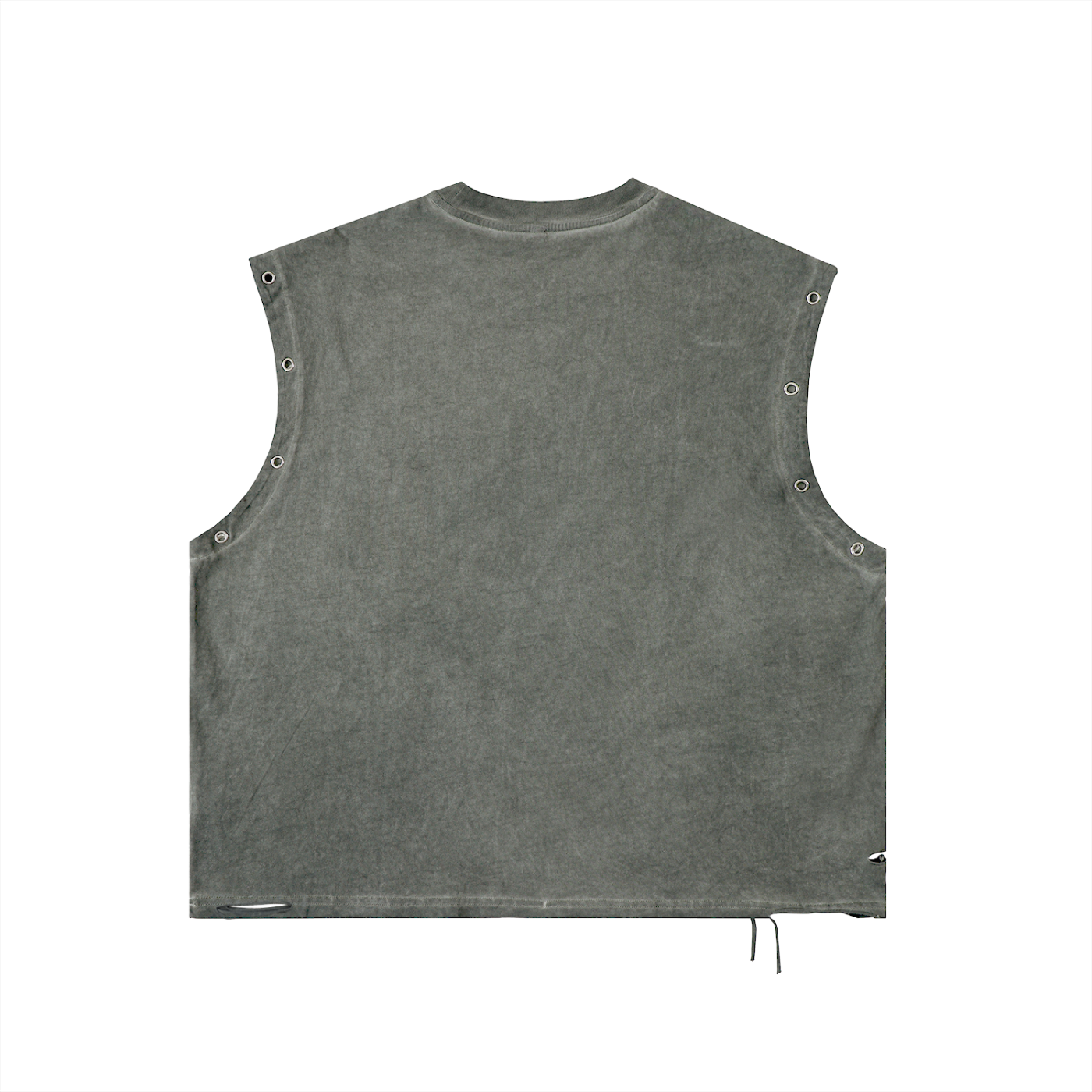 DG " Palm Beach Ballers " Distressed Grommet Eyelet Tank Top