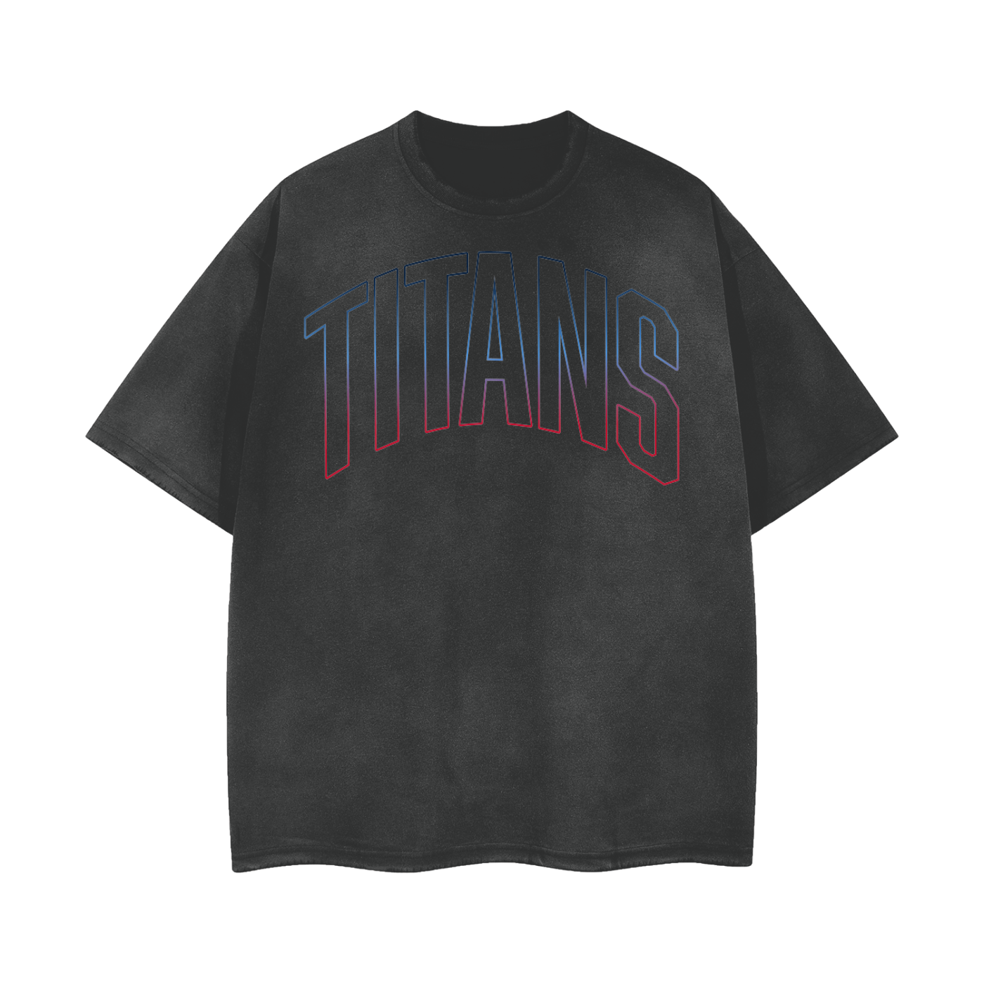 DG " Tennessee Titans Transparency  " Vintage Wash Frayed T-Shirt - 260 GSM