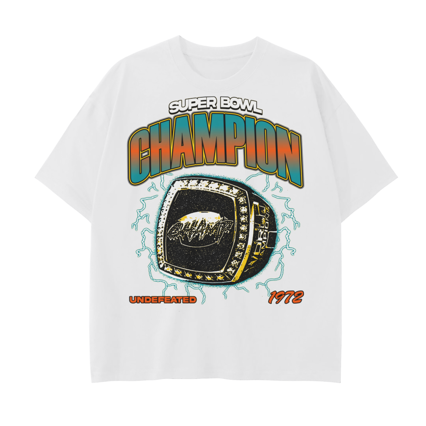 DG " 1972 Champion " Print Unisex Classic Crew Neck T-Shirt