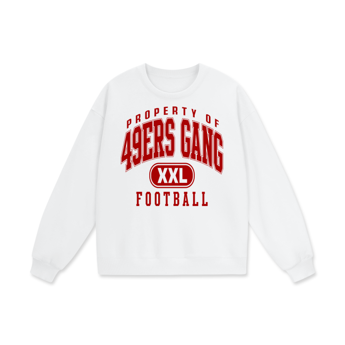 DG " Double XL 49ers Gang " Streetwear Unisex Heavyweight Drop Shoulder Oversized Sweatshirt
