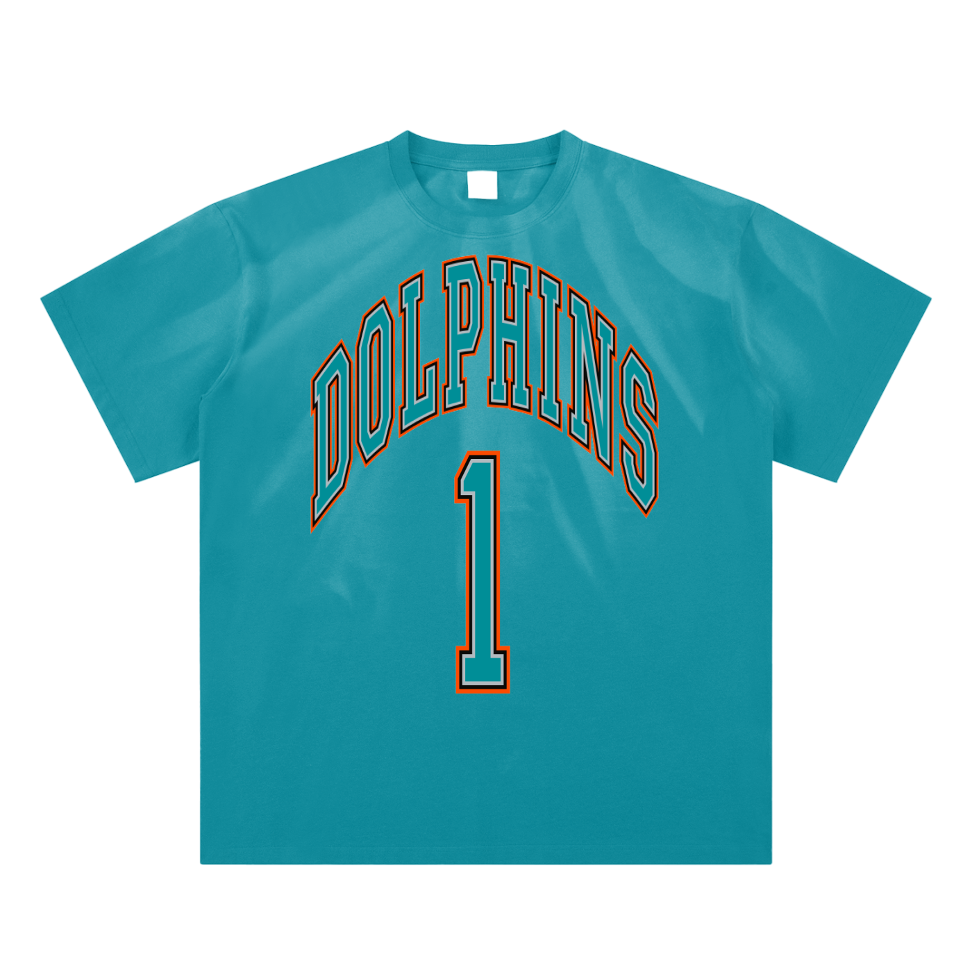 DG " Original Dolphins " Auqa Hand-Scrunched Sunfade T-Shirt