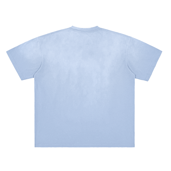 DG " Panthers Gang " Vintage Washed Shoulder & Body White Gradient on Aged Frayed T-Shirt