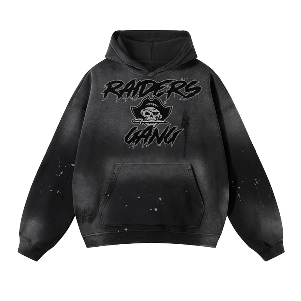 DG "Raiders Gang" Vintage Wash Frayed Fleece Hoodie