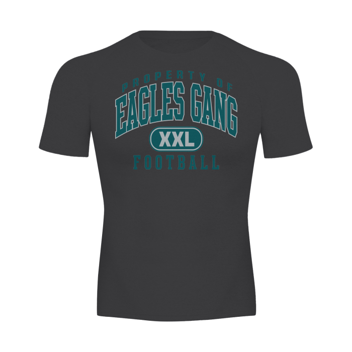 DG " Double XL Eagles Gang " Men's Raglan Sleeve Sports Tee