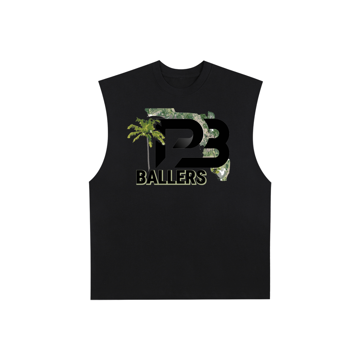 DG " Palm Beach Ballers " Raw Edge Cotton Tank Top