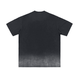 DG " Ravens Gang "(Black) Vintage Washed  Gradient  T-Shirt