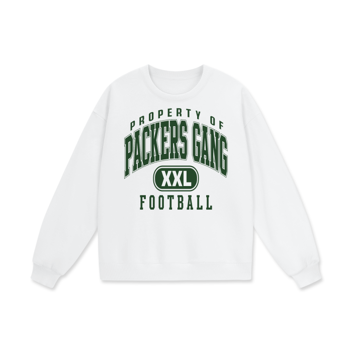 DG " Double XL Packers Gang " Streetwear Unisex Heavyweight Drop Shoulder Oversized Sweatshirt