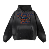 DG " Broncos Gang " Vintage Wash Frayed Fleece Hoodie