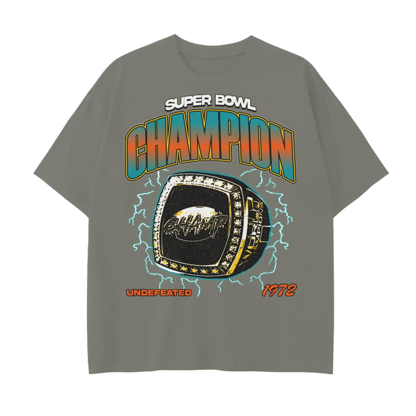 DG " 1972 Champion " Print Unisex Classic Crew Neck T-Shirt