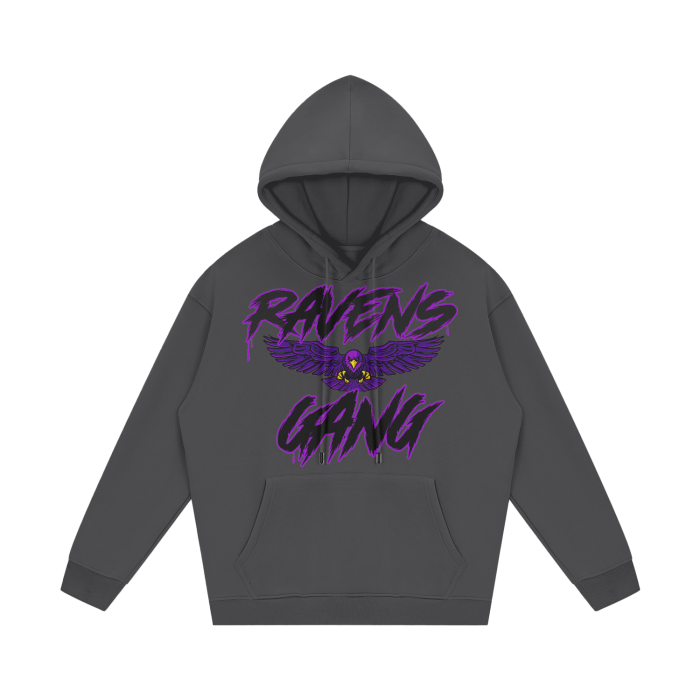 DG " Ravens Gang " Oversize Heavyweight Fleece Hoodie