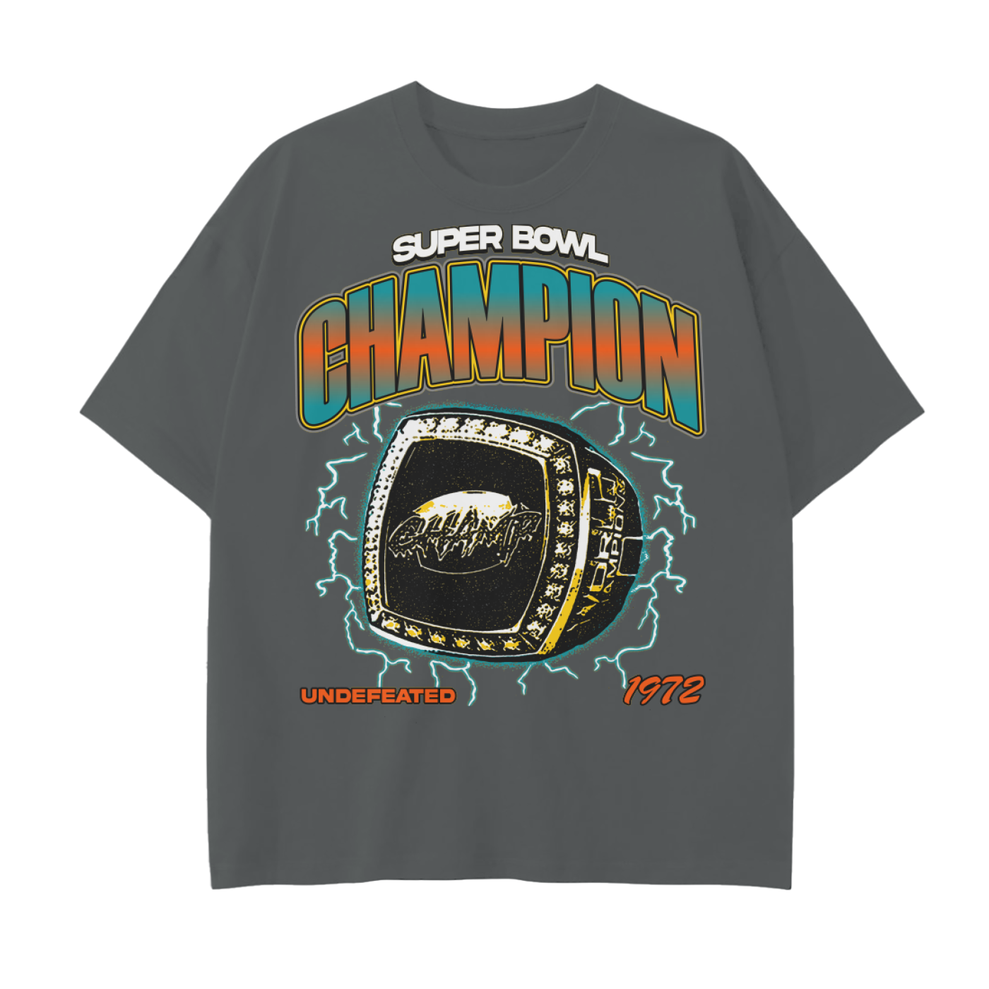 DG " 1972 Champion " Print Unisex Classic Crew Neck T-Shirt