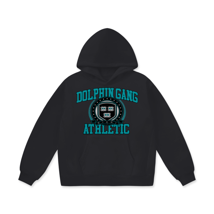 DG " Athletic Dolphins Gang " Oversize Heavyweight Fleece Hoodie