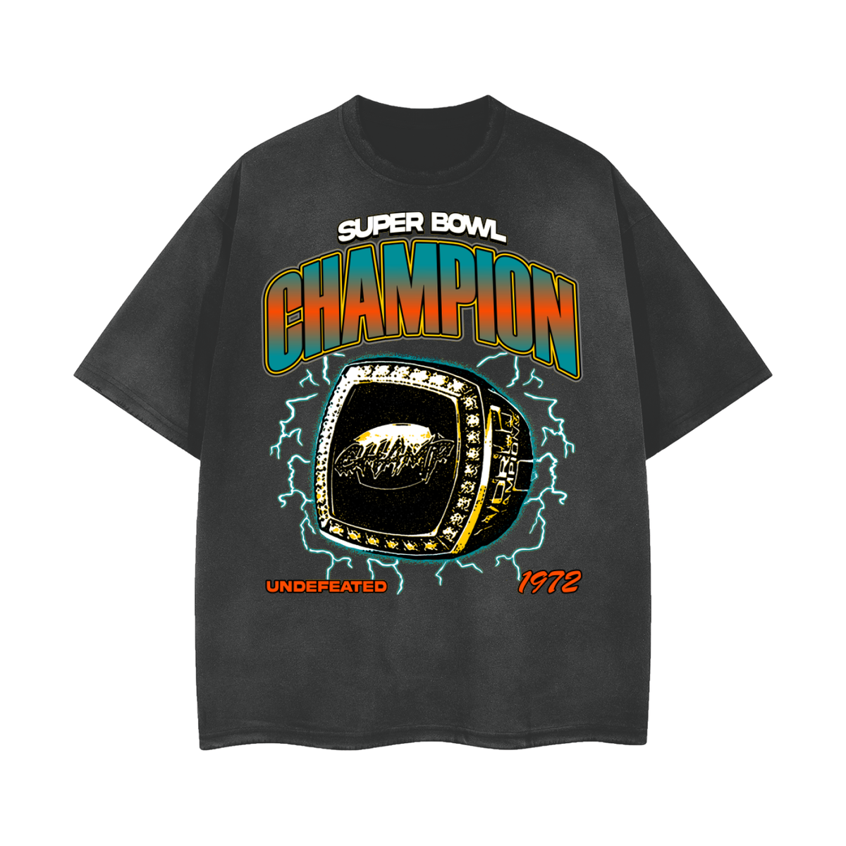 DG " 1972 Champion " Acid Wash Crew Neck T-Shirt