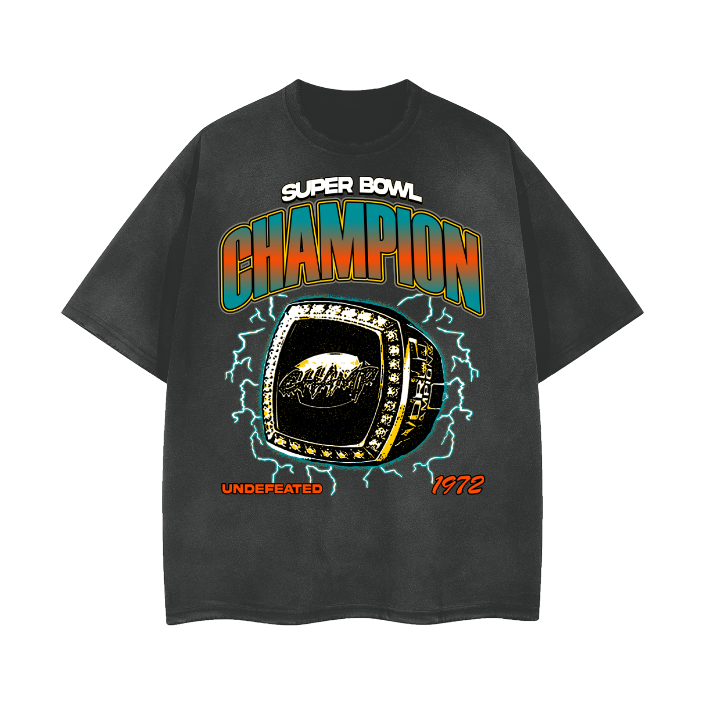DG " 1972 Champion " Acid Wash Crew Neck T-Shirt
