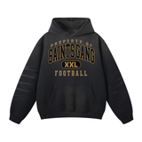 DG " Double XL Saints Gang " Streetwear Unisex Monkey Washed Dyed Fleece Hoodie