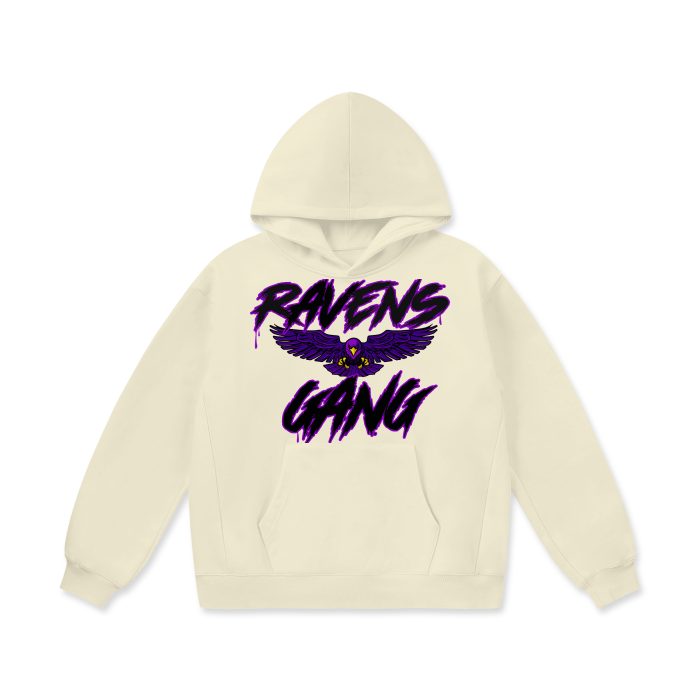 DG " Ravens Gang " Oversize Heavyweight Fleece Hoodie