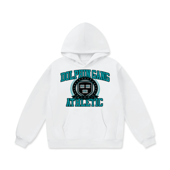 DG " Athletic Dolphins Gang " Oversize Heavyweight Fleece Hoodie