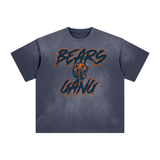 DG " Bears Gang " Monkey Washed All-Over Drop Shoulder T-Shirt