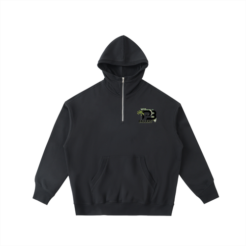 DG " Palm Beach Ballers " Big Hood Half-Zip Fleece Hoodie