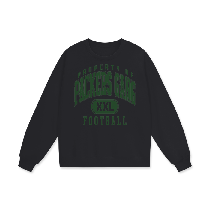 DG " Double XL Packers Gang " Streetwear Unisex Heavyweight Drop Shoulder Oversized Sweatshirt