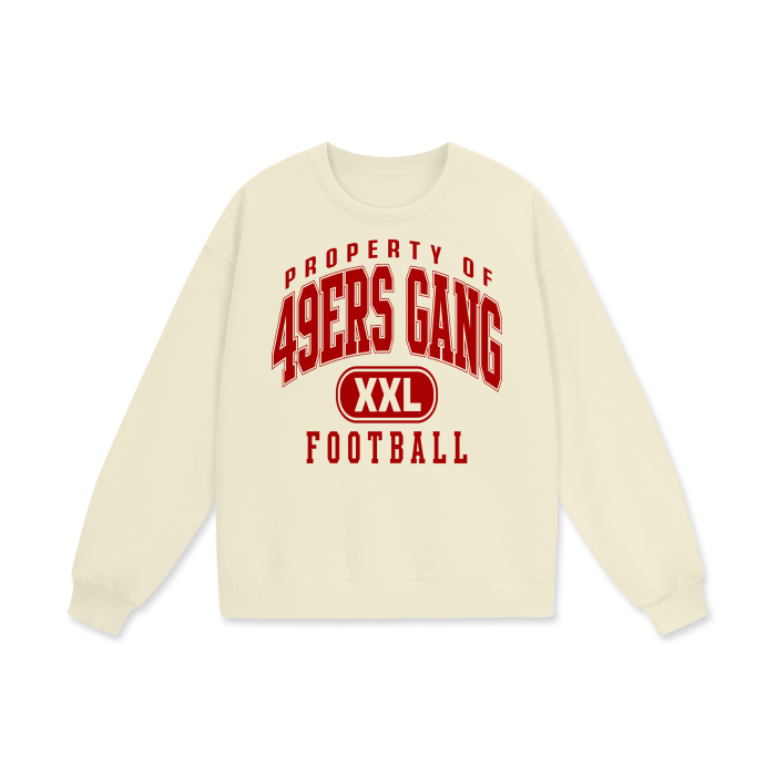 DG " Double XL 49ers Gang " Streetwear Unisex Heavyweight Drop Shoulder Oversized Sweatshirt