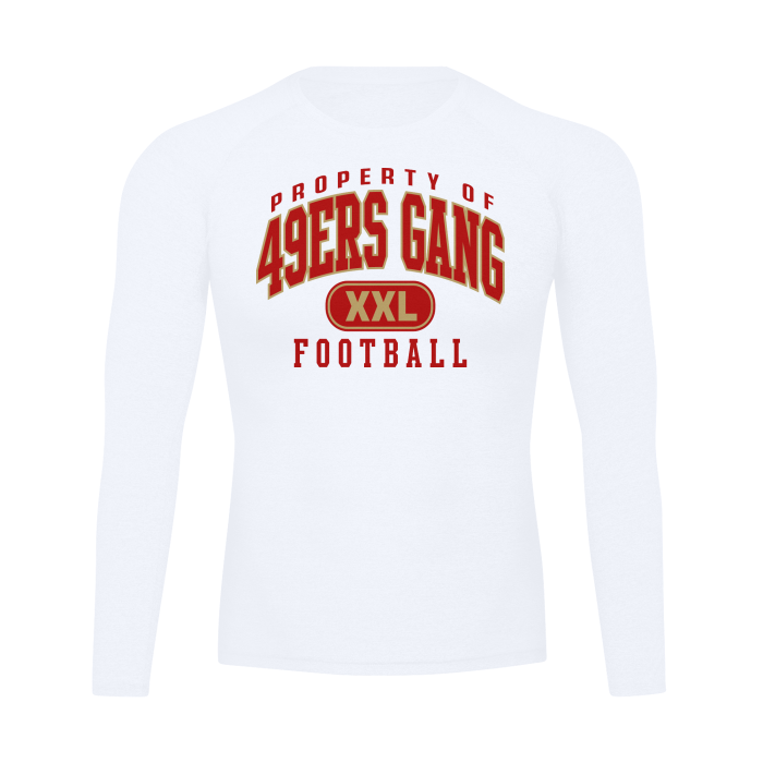 DG " Double XL 49ers Gang " Men's Raglan Long Sleeve Sports Tee