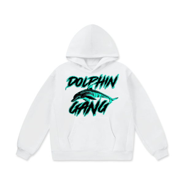 DG " Dolphin  Gang " Oversize Heavyweight Fleece Hoodie