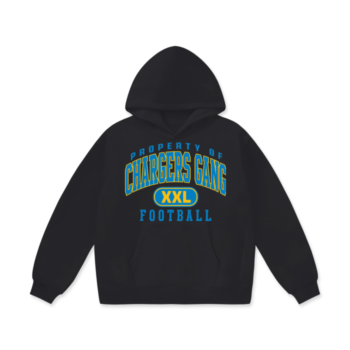DG " Double XL Chargers Gang "Oversize Heavyweight Fleece Hoodie