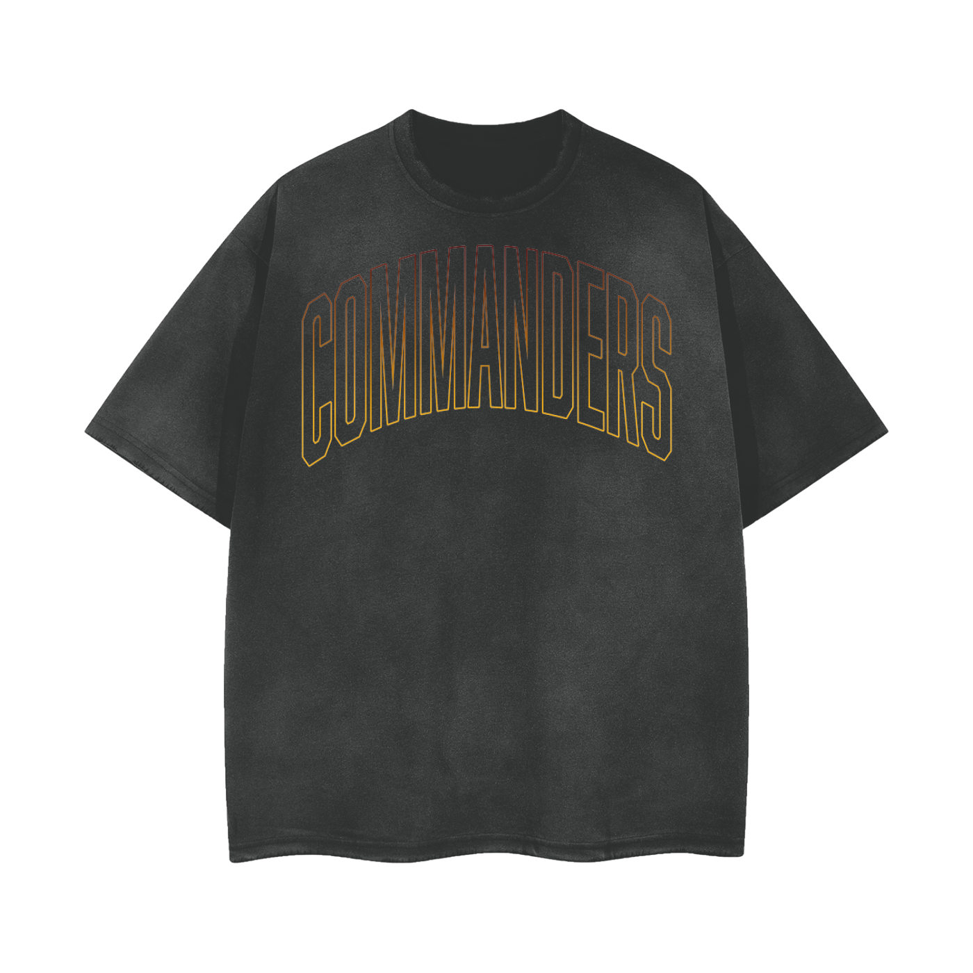 DG " Washington Commanders  Transparency " Vintage Wash Frayed T-Shirt - 260 GSM