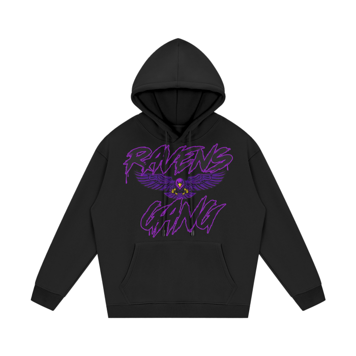 DG " Ravens Gang " Oversize Heavyweight Fleece Hoodie