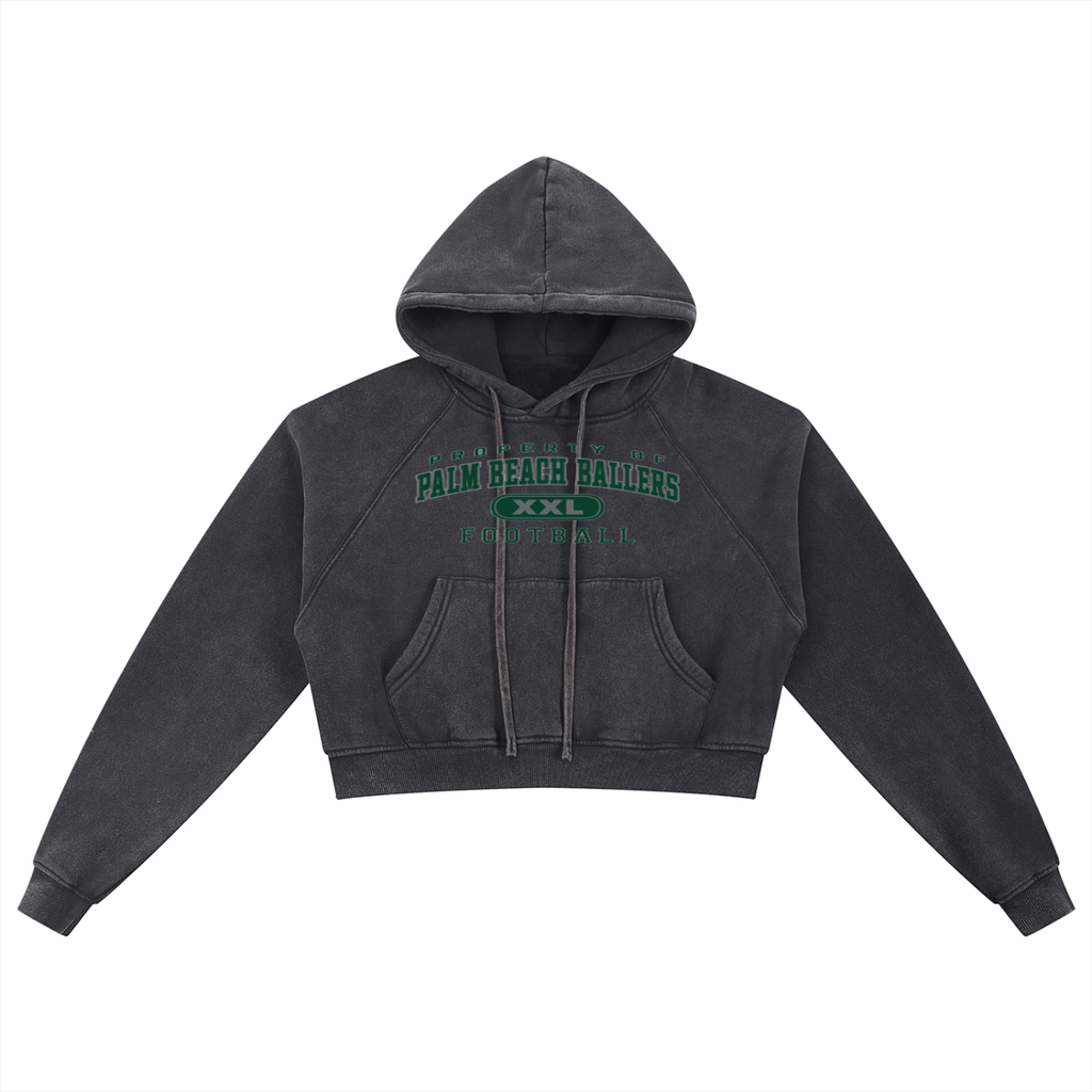 DG " Palm Beach Ballers " Snow Washed Cropped Hoodie