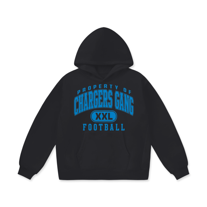 DG " Double XL Chargers Gang " Oversize Heavyweight Fleece Hoodie
