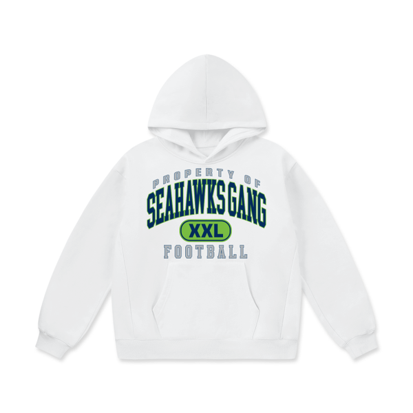 DG " Double XL Seahawks  Gang " Oversize Heavyweight Fleece Hoodie